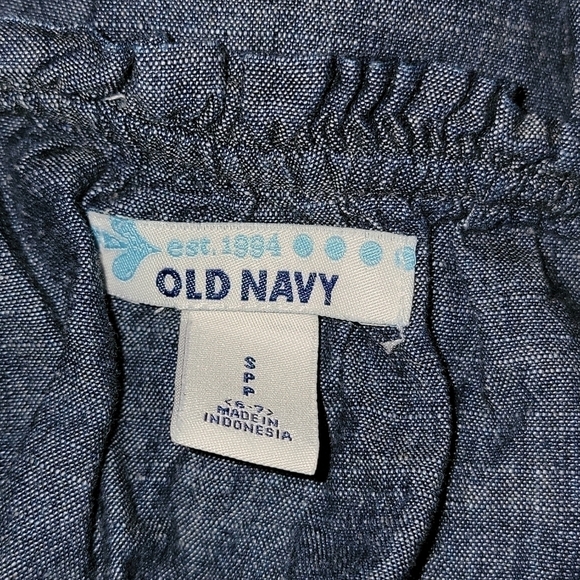 5/$10 Old Navy size small (6-7) blue peasant top - Picture 5 of 10